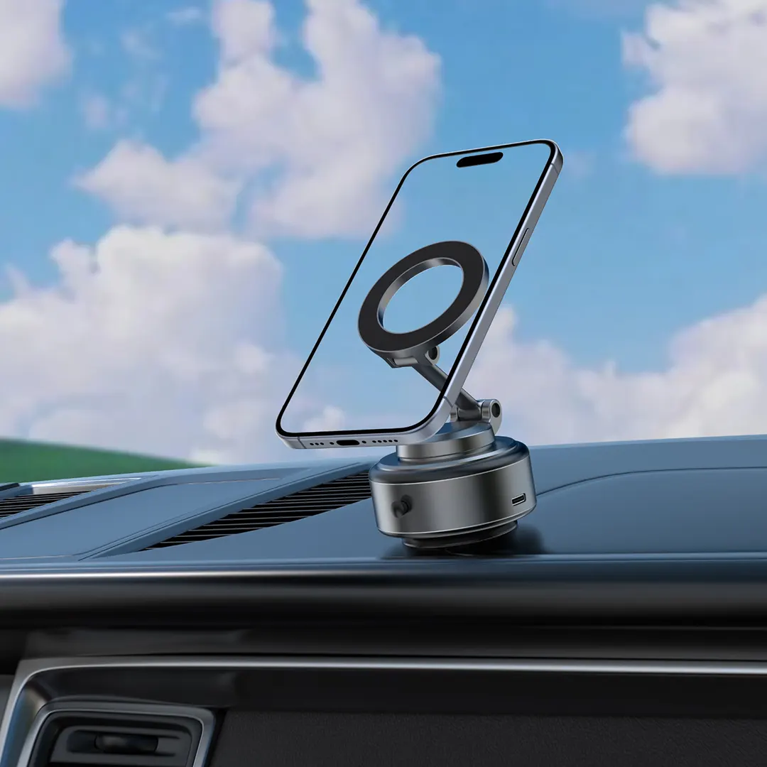 Green Lion GX-31 Auto Suction Phone Holder - Matte Black